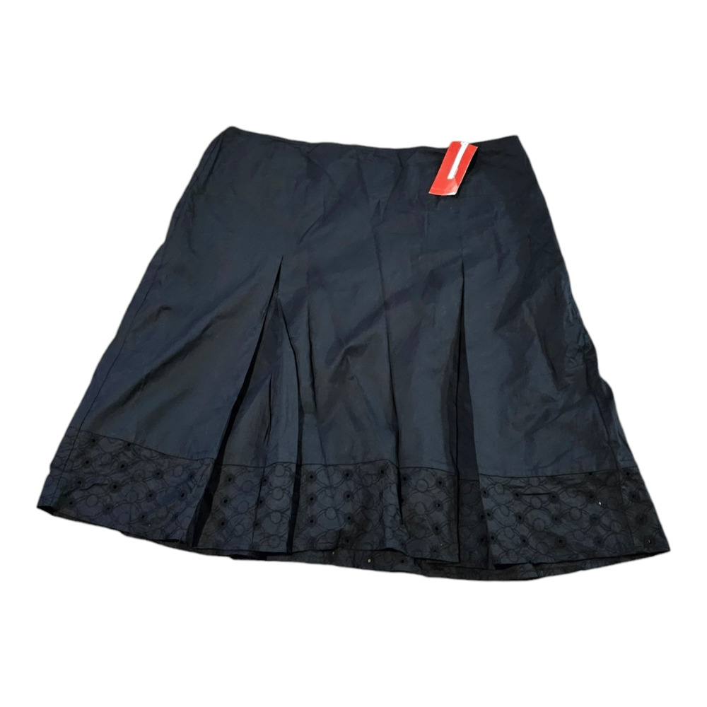 Nine & Company by Nine West Size 14 Black Mini Skirt